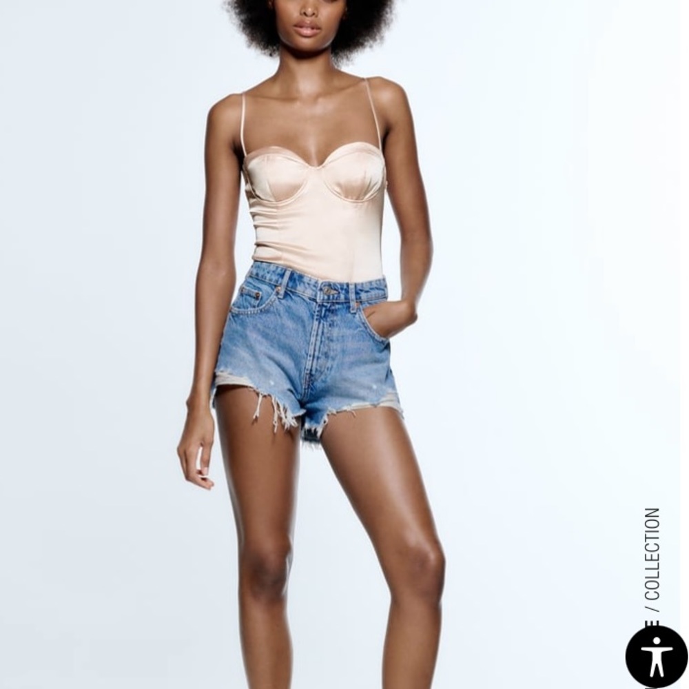 Zara Cream Bodysuit for Women
